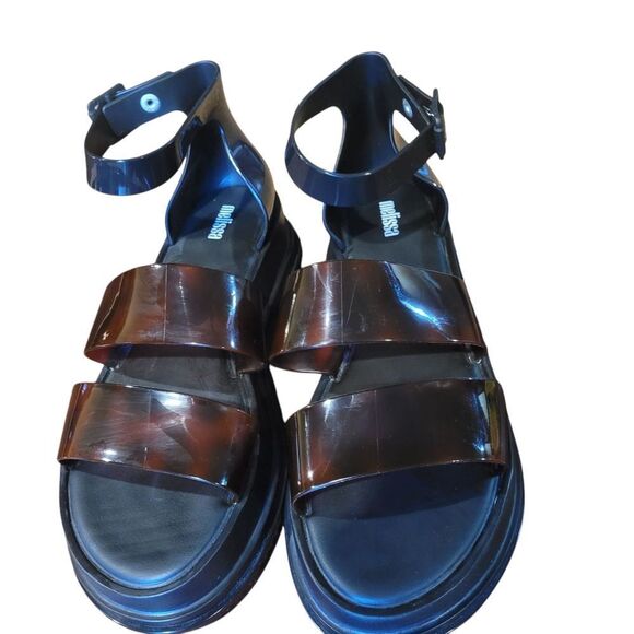 Women's Black and Brown Sandals - Picture 3 of 6